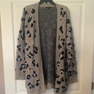 Leopard Print Beige and Black Women's Sweater